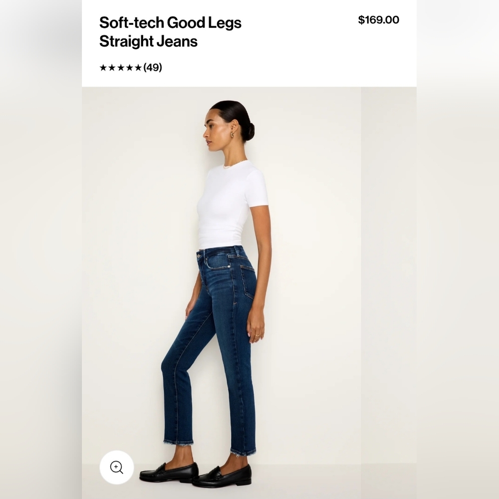 NWT Good American Soft Tech Good Straight Jeans - Picture 5 of 7